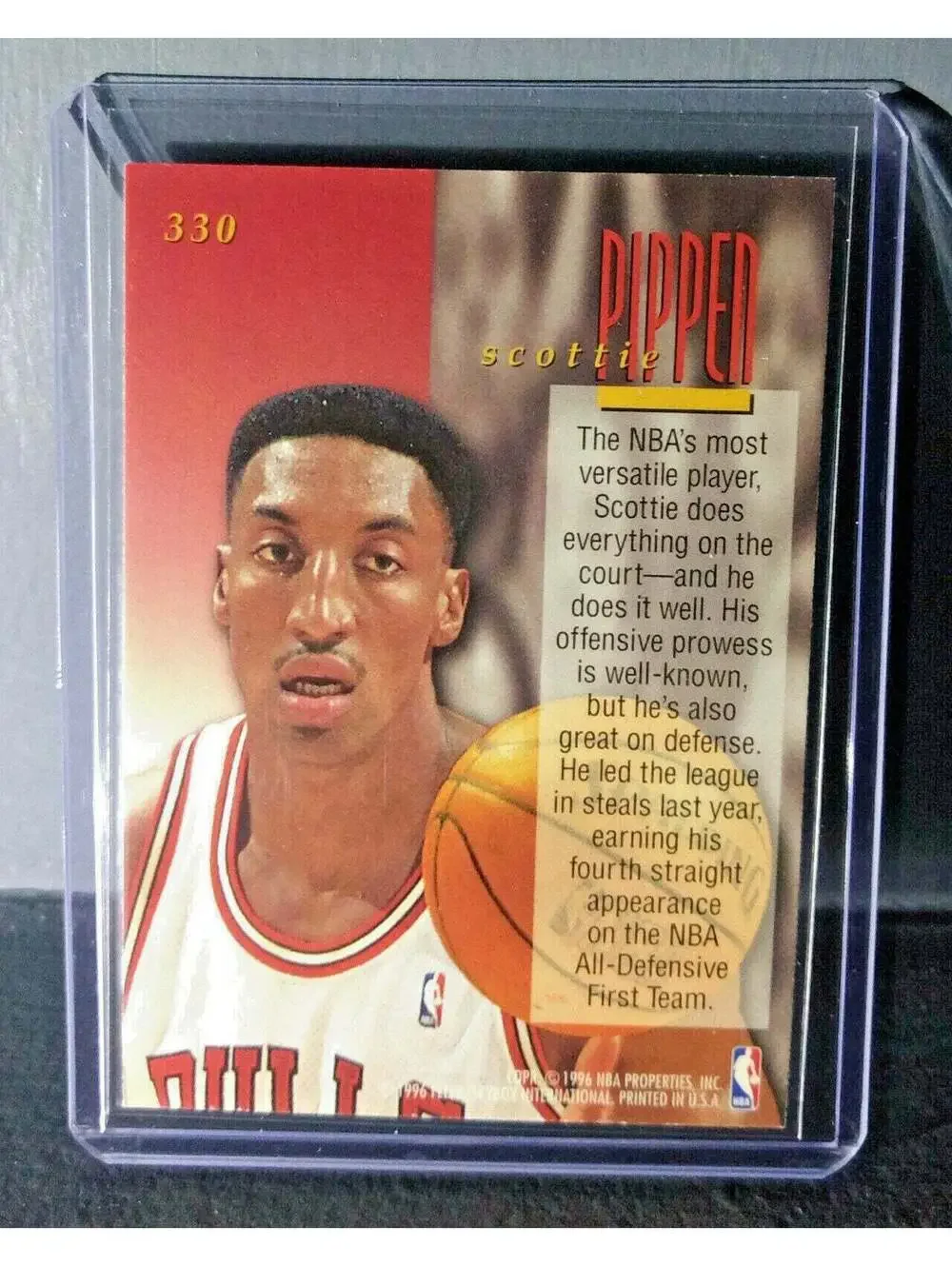 Scottie Pippen 1995-96 Fleer Ultra Encore #330 Basketball Card Chicago Bulls